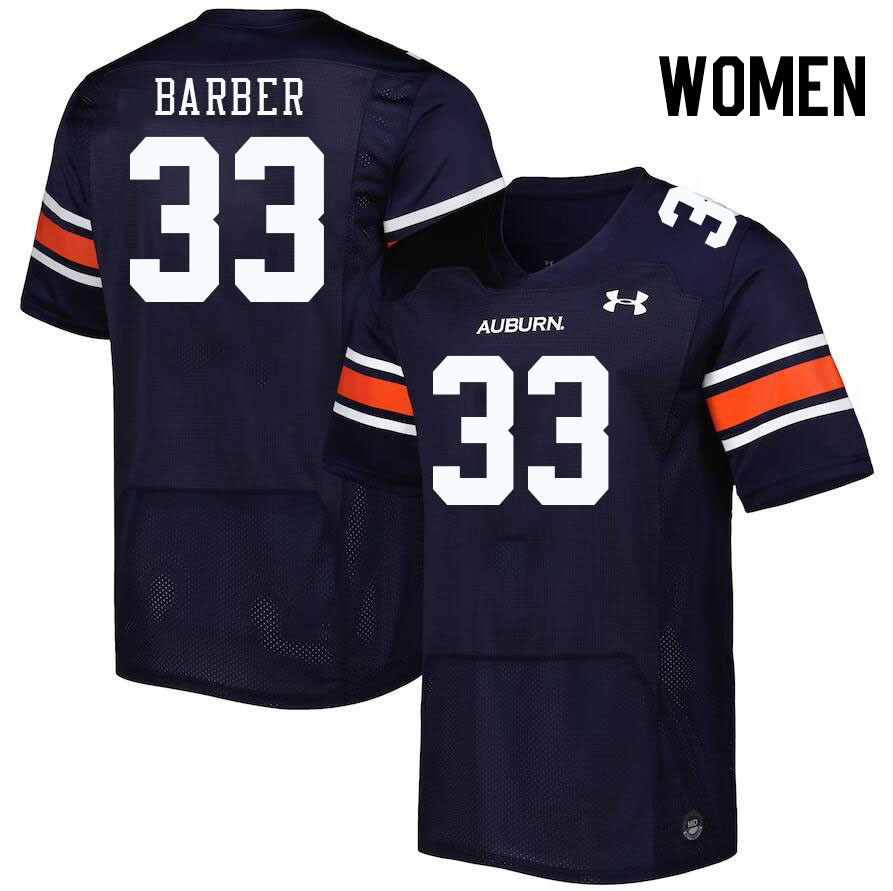 Women #33 D.J. Barber Auburn Tigers College Football Jerseys Stitched-Navy